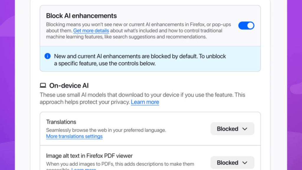 Firefox Now Lets You Disable AI Features Entirely—Finally a Choice for Privacy-Conscious Users