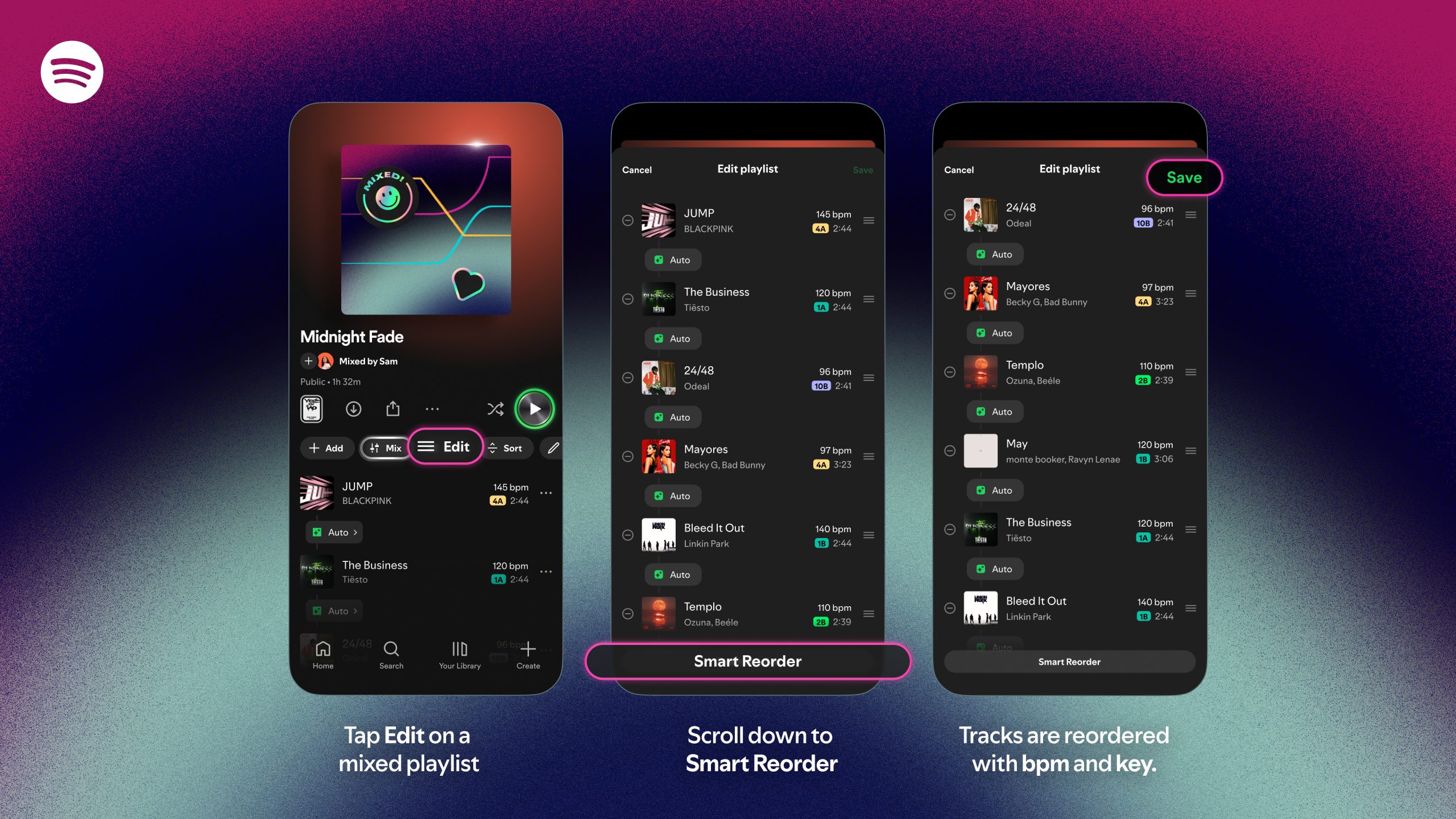 Spotify Introduces Smart Reorder for Premium Users, Enhancing Playlist Flow