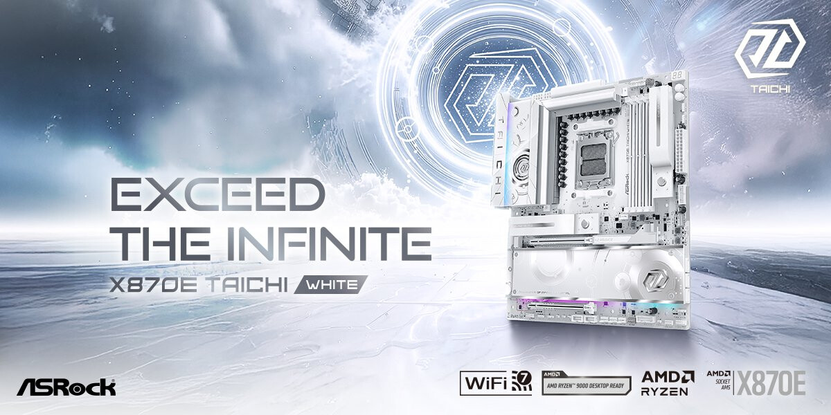 ASRock Introduces Pure-White Flagship Motherboard for AMD Ryzen 9 9950X3D2 Dual Edition