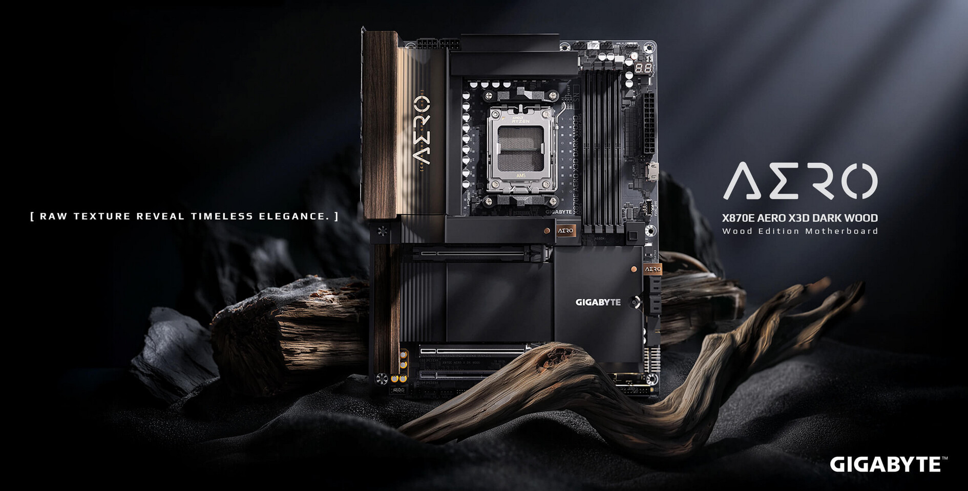 Gigabyte's X870E AERO X3D DARK WOOD: Where Form Meets Function in High-Performance Computing