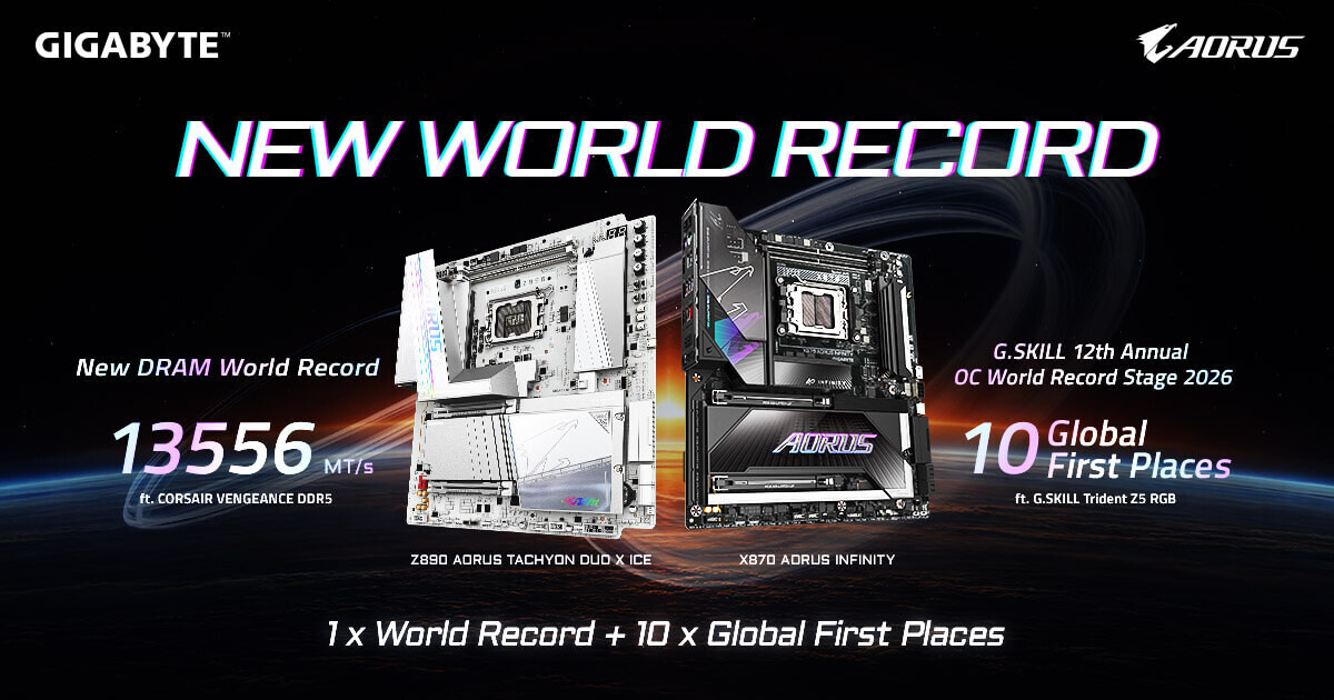 GIGABYTE Pushes DDR5 Limits with Record-Breaking Performance