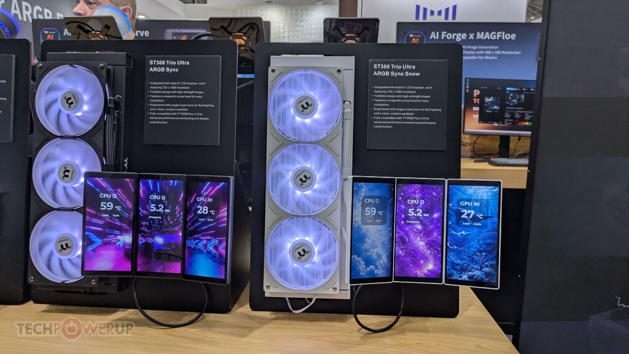 Thermaltake Introduces Dual-Screen AIO Coolers with Programmable Displays at Computex