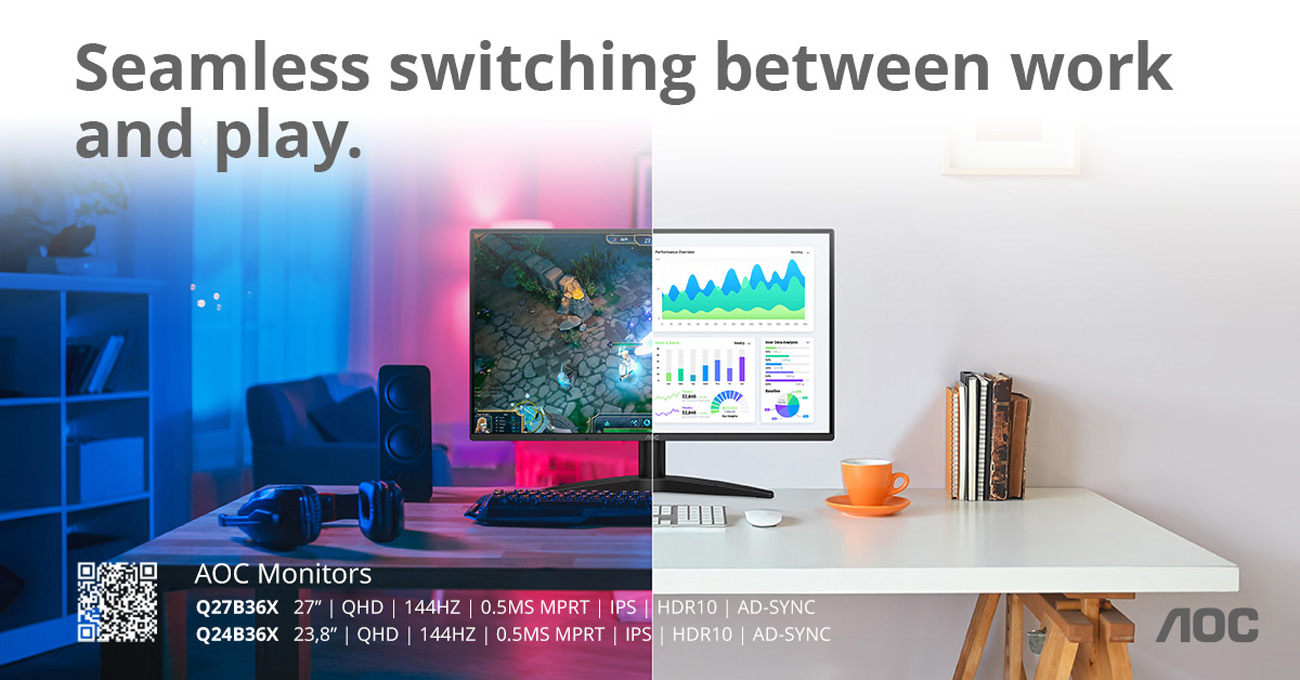 AOC Introduces Budget-Friendly QHD IPS Monitors with 144Hz for Productive and Competitive Use