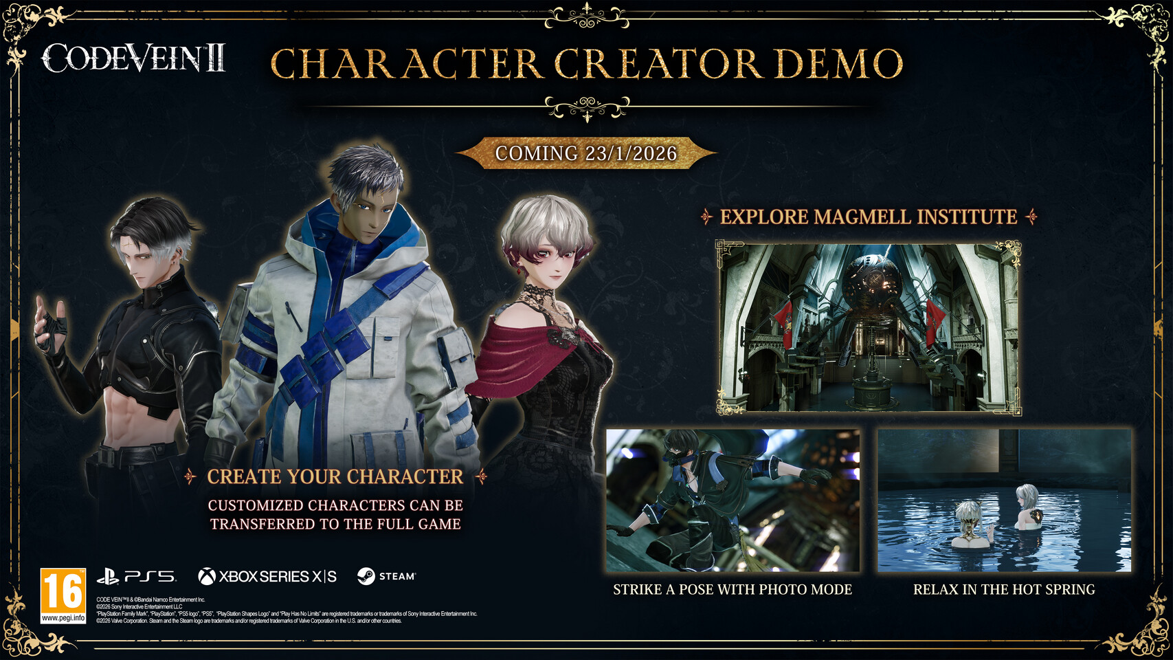 Bandai Namco Unveils *Code Vein II* Character Creator Demo—Customize Before the Full Game Drops