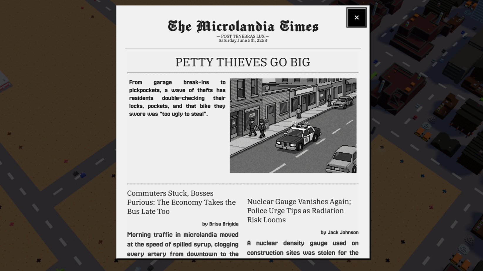 Microlandia’s 1.5 Update Turns City Management Into a High-Stakes Crime Simulation