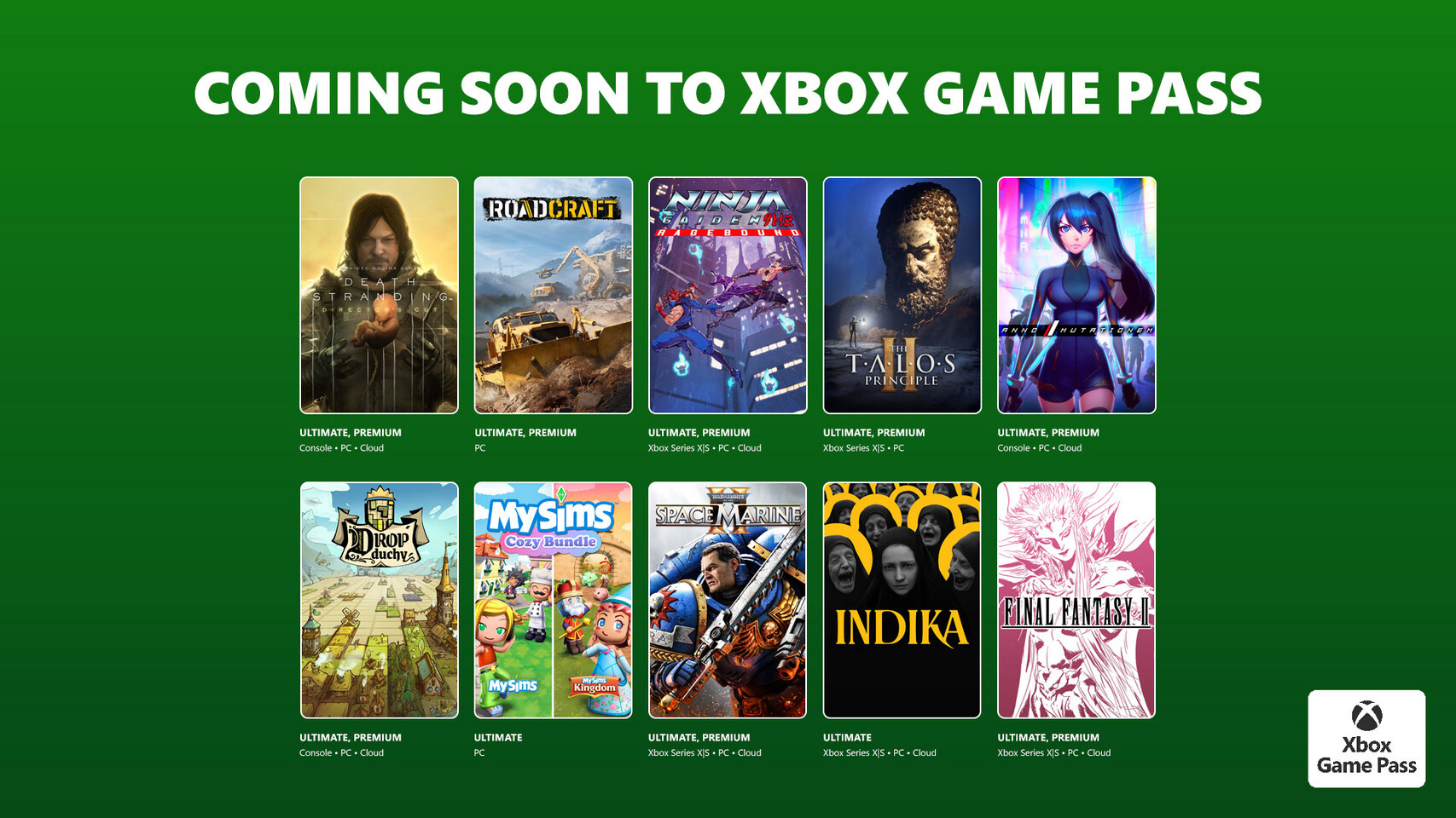 Xbox Game Pass Expands with High-Priority Titles, Including Warhammer 40K: Space Marine II and Death Stranding Director's Cut