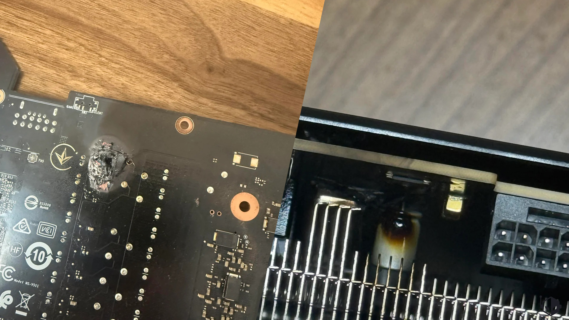 Catastrophic VRM Failure Turns MSI RTX 4080 Super Into a Fire Hazard: Burned-Through PCB Reveals Manufacturing Risk
