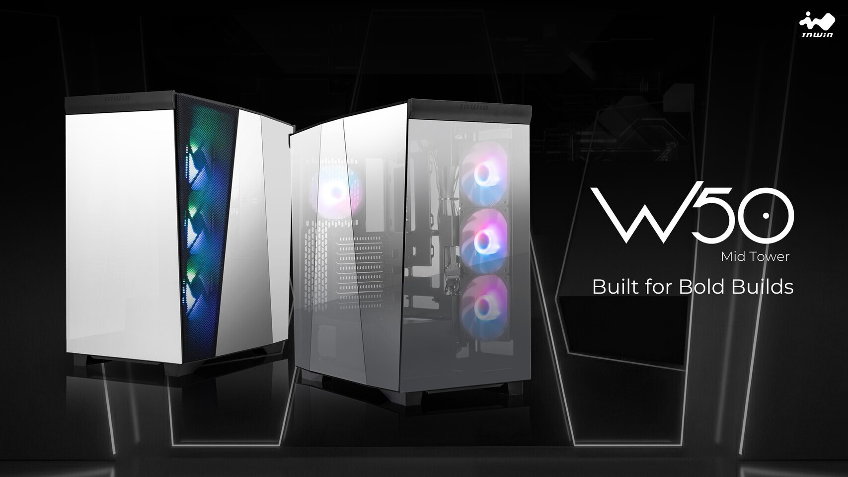 InWin’s W50 Reimagines Mid-Tower Design with Panoramic Glass and AI-Ready Scalability