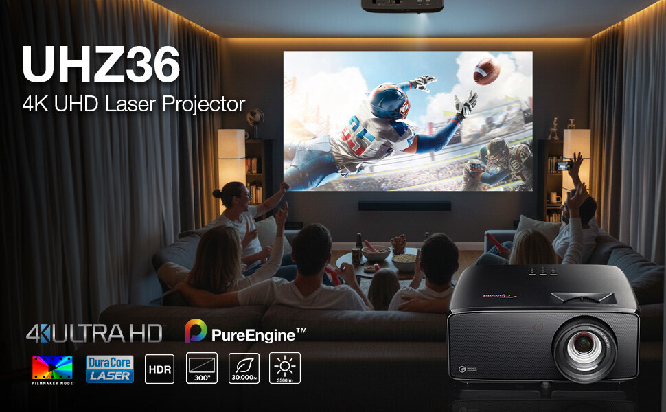Optoma Introduces UHZ36: A Laser Projector Built for High-Fidelity Home Theater