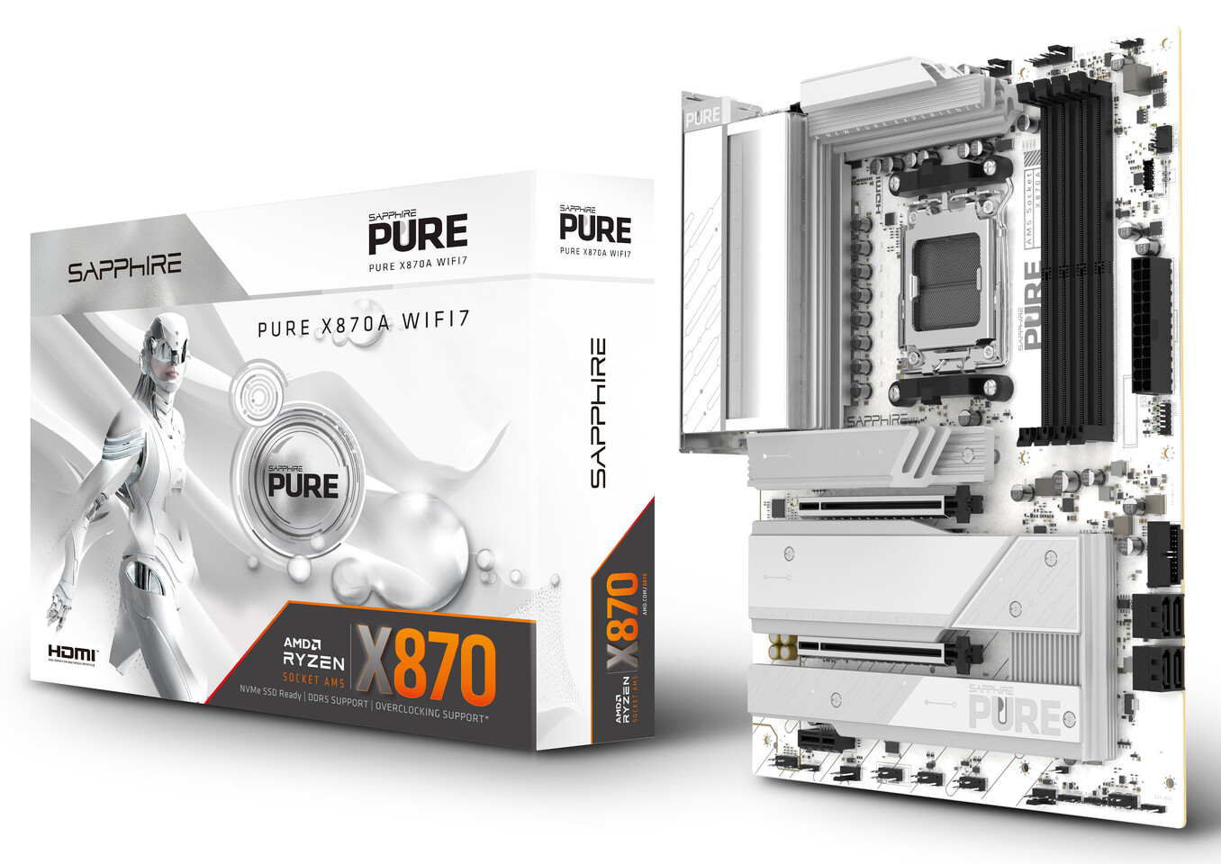 Sapphire PURE X870A WIFI 7 Motherboard: A High-Performance White Flag for AM5 Builders