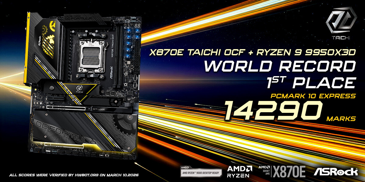 ASRock X870E Taichi OCF Sets New Benchmark for High-End Performance