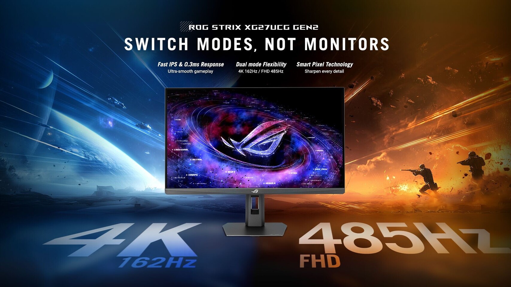 ASUS Dual-Mode Monitors Bridge 4K Clarity and High Refresh Rates
