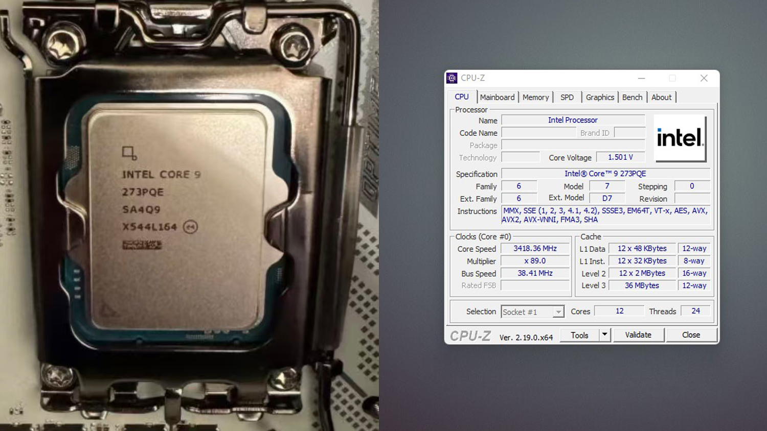 Intel's Core i9-273PQE Breaks Compatibility Barriers for Enthusiast Builds