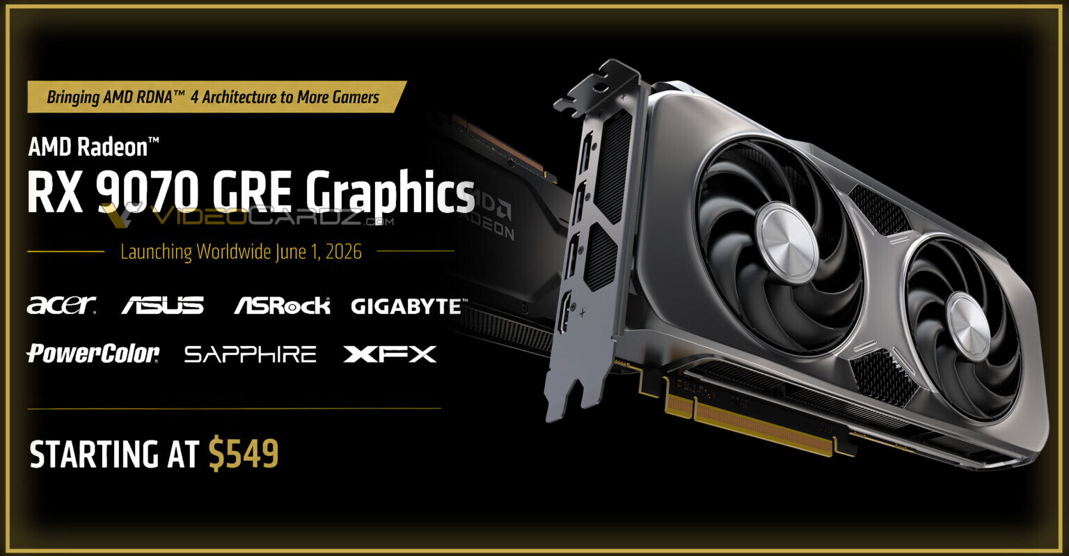AMD Readies RX 9070 GRE for June Launch with $549 MSRP